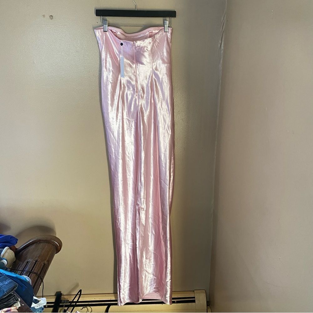 Lovers + Friends Satin Strapless Maxi Dress in Light Pink - Picture 7 of 11